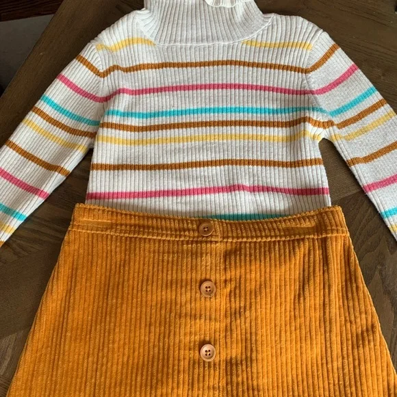 Tommy Bahama Kids Striped Sweater Set - White, Pink, Yellow, Blue, Brown - Picture 2 of 3